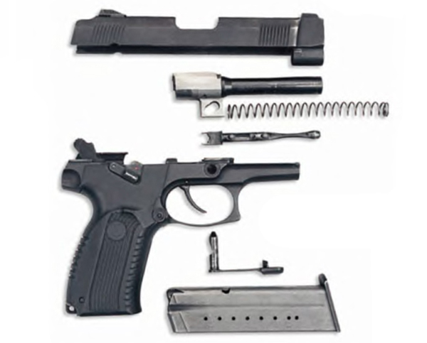 Пистолет МР-443 Грач в разобранном виде